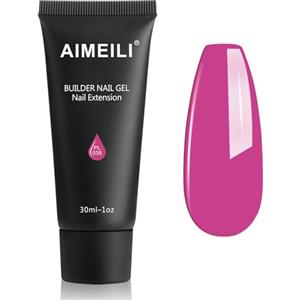 AIMEILI Kit Gel Ricostruzione Unghie, Acrilico per Unghie Colorati Builder Nail Gel Set Estension Gel Acrigel per Unghie Passione Unghie - Uva Viola (035), 1x30ML