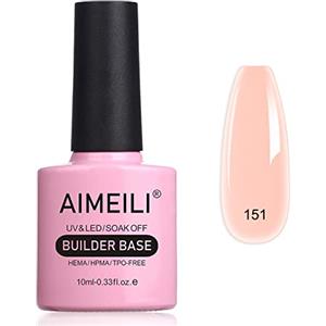 AIMEILI 8 in 1 Builder Base Gel Unghie Gel Ricostruzione Unghie Smalto Semipermanente Lattiginoso per Unghie in UV LED Soak Off Gel Colori - (151) 10ML