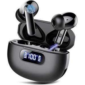 Wekily Cuffie Bluetooth, 2024 Auricolari Bluetooth 5.3 Driver Dinamico HiFi Stereo, 4 ENC Mic Cancellazione Rumore Cuffiette in Ear, 48Ore Cuffie Wireless, IP7 Impermeabile, 4g Mini USB-C Cuffie Senza Fili