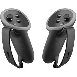 KIWI design Controller Grip Cover Accessori Compatibili con Meta Quest 3S/Quest 3 con Apertura Batteria, Protezione per Impugnatura in Silicone con Cinghie sulle Nocche