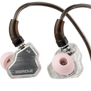 Linsoul 7Hz x Crinacle Zero:2 In Ear Monitor, IEM con driver dinamico da 10 mm aggiornato, cuffie cablate, cuffie da gioco, cavo IEM OFC con microfono da musicista (Con microfono, Argento)