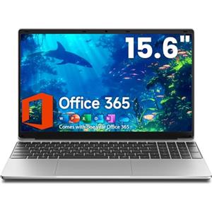 jumper Computer Portatile 15.6 Pollici Display HD, 4 GB DDR4 RAM 128 GB SSD, Processore 5205U PC portatile, Batteria 38 Wh, Doppio Altoparlante, Tipo C, USB 3.0, Digital Keyboard, Office 365