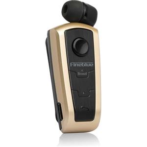 Bronzi Fineblue F910 - Auricolari Bluetooth Smartphone Con Clip - Filo Retrattile In Ear - Avviso a Vibrazione integrata - Microfono Cancellazione Attiva Del Rumore - Esclusiva StoreBronzi (F910) (Oro)