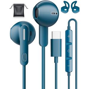 AILZPXX Cuffie USB C Hi-Fi Stereo per Samsung Galaxy S24 S23 Ultra S22 A55 A35 A33 A53 A54 5G Auricolari USB C In-Ear con Microfono Auricolari Type C Cuffie con Filo USB C per iPhone 15 16 Pro Max Pixel 8 7