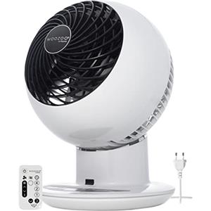 Iris Ohyama Woozoo, 30m², Ventilatore da Tavolo, Ufficio Fan, Bianco, Telecomando, Silenzioso, Oscillazione, Per Camera, Soggiorno, Cucina, Circolatore d'Aria, Raffreddamento, Potente, PCF-SC15T