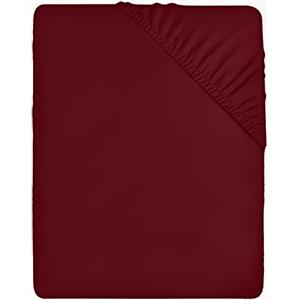 Utopia Bedding Lenzuolo con Angoli Due Piazze Matrimoniale - 150x200cm - Bordeaux - Microfibra di Poliestere Spazzolato - Lenzuolo sotto con Angoli Elasticizzato