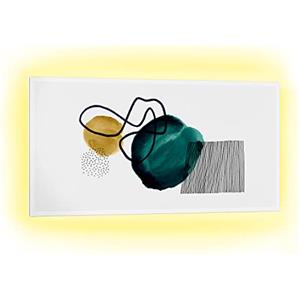 KLARSTEIN Smart Stufa Elettrica Basso Consumo, Termoconvettore a Parete 1000W Termosifone Elettrico, Riscaldamento Elettrico, Pannello Radiante Infrarossi, Lampada Riscaldante, WiFi/App, IP44, No CO2