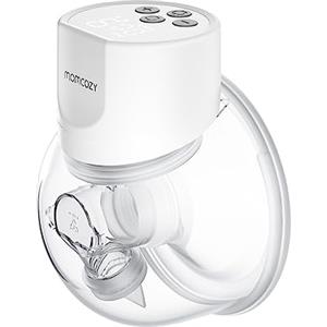 Momcozy Tiralatte a Mani Libere S12 Pro, Tiralatte Indossabile e Portatile con Comoda Flangia a Doppia Tenuta, 3 Modalità | 9 Livelli, Display Intelligente, 24mm, (1, Bianco)