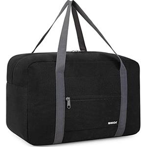 WANDF Borsa da bagaglio a mano per borsa da viaggio in aereo piccolo bagaglio a mano pieghevole Ryanair 40x20x25cm borsa sportiva borsa da ospedale borsa da weekend da WANDF (Nero 20L)