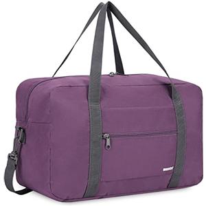 WANDF Ryanair Bagaglio a mano 40x20x25 cm Borsa per bagaglio a mano per borsa da viaggio in aereo Piccola borsa sportiva pieghevole Weekender Valigia per bagaglio a mano (Viola 20L con tracolla)