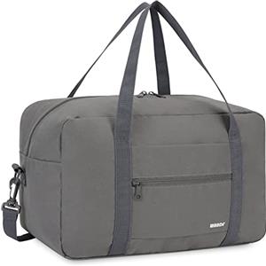 WANDF Borsa da bagaglio a mano per borsa da viaggio aereo piccolo bagaglio a mano pieghevole Ryanair 40x20x25cm borsa sportiva borsa da ospedale borsa da weekend da WANDF (Grigio 20L con tracolla)