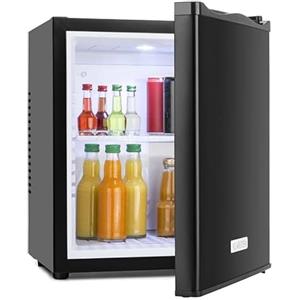 KLARSTEIN Mini Frigo da Camera, Frigo Portatile da Camera, Frigorifero Piccolo da Ufficio, Mini Frigo Bar da Camera con LED, Ripiani Rimovibili, Mini Frigo Portatile Campeggio e Skin Care 5-15°C, 23L