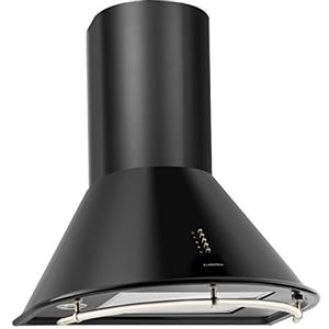 Klarstein Noir - cappa aspirante, 3 livelli, Filtro per il grasso in alluminio, Max. Aria di scarico: 430 m³ / h, Acciaio inox, 75 cm di guida, due x LED, Larghezza: 60 cm, nero opaco