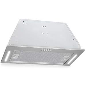 KLARSTEIN Down Under - Cappa Aspirante, Cappa di Aspirazione, Da Incasso, 60 cm, Aria di scarico 590 m³ / h, Potenza: 190 Watt in 3 Fasi, LED, Acciaio Inox, 61 dB, Kit di Montaggio, Argento