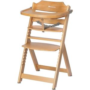 BEBE CONFORT Bebeconfort Timba Seggiolone Evolutivo in Legno naturale, 6 mesi-10 anni, 30 kg, Seggiolone Pappa per bambini, con Vassoio, Seduta e poggiapiedi regolabili, compatibile con sdraietta Timba Baby