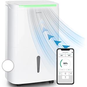 Klarstein Deumidificatore Casa per Muffa e Umidità Silenzioso, Portatile Smart, Deumidificatore Ambiente Professionale Elettrico Basso Consumo, WiFi 30L con Display LED