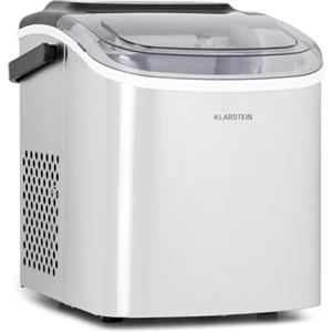 Klarstein Macchina Ghiaccio 1.3L, Macchina del Ghiaccio Professionale, Fabbricatore Ghiaccio Secco Alimentare 12kg, Cubetti di Grandi Piccole Dimensioni, Macchina Ghiaccio Casa Autopulente Cocktail