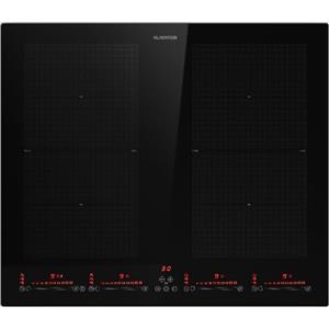 Klarstein Piano Cottura Elettrico 4 Piastre, Piasta Induzione 4 Fuochi a Basso Consumo, Piano Cottura Elettrico Vetroceramica con Zone Combinabili, Piastra Induzione 4 Fuochi Incasso Touch 7200W