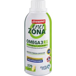 Enervit, Enerzona Omega 3 RX 270 x4 Capsule da 1g Senza Ritorno di Gusto, Integratore Omega 3 IFOS, Acidi Grassi per Cuore Vista Cervello, Olio di Pesce Omega 3 1000mg Capsule, Fish Oil Senza Glutine