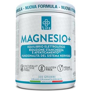 +LIFE Magnesio In Polvere Piulife® 430mg Magnesio Puro Per Dose, Magnesio Carbonato Fonte di Magnesio Citrato, Integratore Magnesio Completo, Benessere Intestinale Per Stitichezza, Ansia E Stress, Muscoli