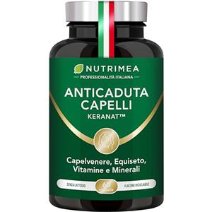 Laboratoires Nutrimea Anticaduta Capelli Nutrimea | Integratore con Keranat™, Equiseto e Capelvenere | Ricco di Biotina, Zinco e Selenio | 60 Capsule | Nutrimea