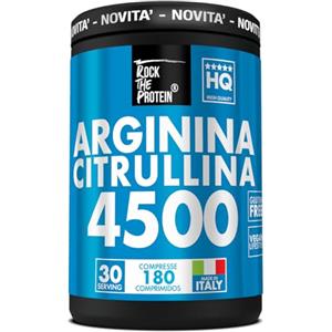 Rock The Protein Arginina Citrullina 180 Compresse Rock The Protein® 3000mg L arginina pura 1500mg L citrullina malato, Preworkout Integratori Palestra Pump Resistenza Recupero Muscolare, Aminoacidi Semi Essenziali