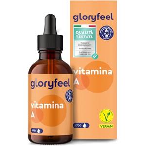 Gloryfeel Vitamina A Gocce 3.333 UI 1.000µg, Integratore Vitamina A Pura 50 ml (1700 Gocce), Vitamina A da Palmitato di Retinile, Vitamina A Retinolo in Gocce in Olio TCM, Integratore Pelle & Vista Vit A