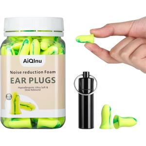 AiQInu Tappi Orecchie dormire, 60 Paia Tappi per le Orecchie 38dB SNR più alto,Super Morbido Tappi per Orecchie Antirumore, per Protezione Dell'udito, Russare