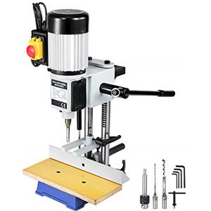 VEVOR Scalpello da Banco Mortasatrice 1/2 HP 370W Trapano a Colonna da Banco Mandrino 13 mm Mortasatrice da Banco Velocità 1400 giri/min Taglio di Mortase Legno Rettifica Foratura di Metallo