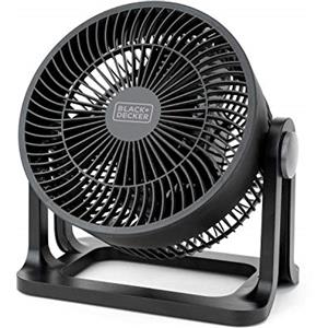 BLACK+DECKER BXEFD30E Ventilatore da Tavolo piccolo, Regolabile in 3 velocità, Silenzioso, Diametro 20 cm, Ideale per Casa e Ufficio, Potente 35 W, Nero