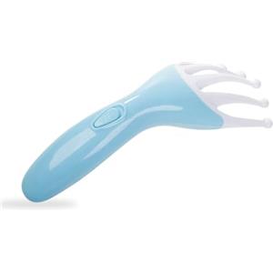 PARENCE.- Massaggiatore elettrico con testa a sfera - Massaggiatore vibrante a rastrello per stimolare e rilassare il cuoio capelluto - Cavo USB o batterie AAA - 22,5 x 7,5 cm - Colore casuale