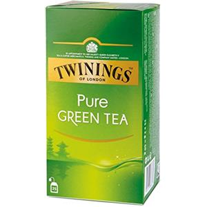 Twinings, Pure Green Tea, Pregiato Tè Verde Orientale, Delicato e Rinfrescante, con Caffeina, Infusi e Tisane, Confezione da 25 Filtri