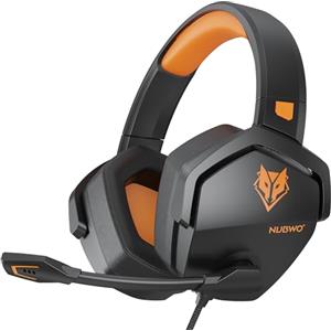 NUBWO Cuffie Gaming per PS4, PS5, PC, Xboxone, Cuffie con Microfono Over-Ear con Cancellazione del Rumore per Computer Portatili NS Games - Giallo