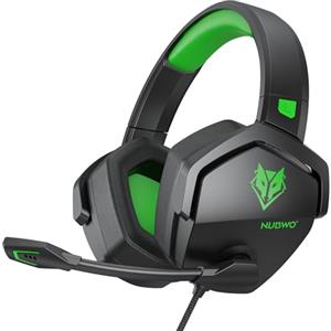 NUBWO Cuffie Gaming per PS4, PS5, PC, Xboxone, Cuffie con Microfono Over-Ear con Cancellazione del Rumore per Computer Portatili NS Games - Verde