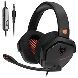 NUBWO Cuffie Gaming per PS4, PS5, PC, Xboxone, Cuffie con Microfono Over-Ear con Cancellazione del Rumore per Computer Portatili NS Games - Arancio