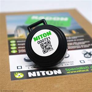 Niton srl GAS RADON TEST KIT per la casa - FIDOtrack (1 RILEVATORE CR-39) Classico