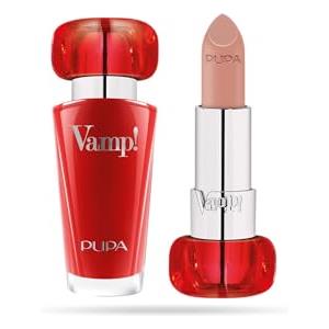 PUPA MILANO Pupa Rossetto Vamp! 100 Naked Skin - Rossetto dal Colore estremo con Trattamento volumizzante per Labbra rimpolpate (disponibile in 24 Varianti Colore)