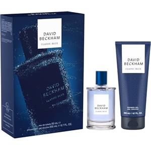 David Beckham Confezione Regalo Classic Blue, Eau de Toilette 50ml e Gel Doccia 200ml, Fragranza Aromatica Fruttata per Lui