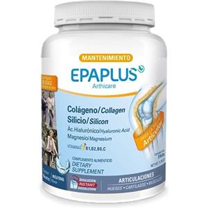 EPAPLUS Arthicare, Collagene Idrolizzato + Silicio + Acido Ialuronico + Magnesio, Dissoluzione Istantanea, Sapore Neutro, Trattamento di 30 giorni, Polvere, 320 g, Per la salute delle articolazioni