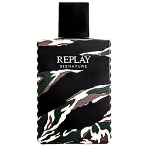 Replay - Signature For Man Eau De Toilette - Profumo da Uomo Intenso e Caldo dal Carattere Dinamico, Fragranza olfattiva Legnosa - Speziata. Flacone da 100 ML