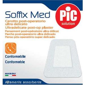 PIKDARE Soffix Med Cerotto Post-Operatorio Delicato 10x8 cm con Tampone Assorbente Ipoallergenico