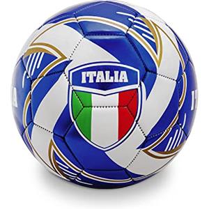 Mondo Toys - Pallone da Calcio cucito TEAM ITALIA - size 5 - 400 g - colore bianco/azzurro - 13408