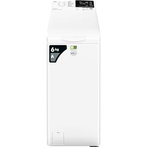 AEG Lavatrice a Carica Dall'alto, 6 kg, Serie 6000, LTR6G26A, Classe A, Tecnologia ProSense, Sensore Aqua Control, Display LCD con Touch Control, 1151 giri/min, 599x397x903 mm, Bianco