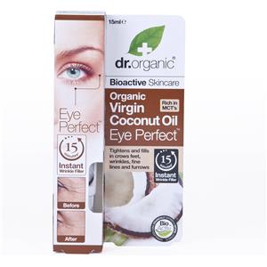 Dr Organic Coconut Siero Occhi 15ml - Trattamento Naturale Idratante per Contorno Occhi con Olio di Cocco