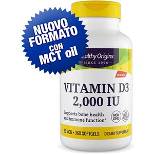 Healthy Origins Vitamin D-3 2000iu 360 softgels - Vitamina D3