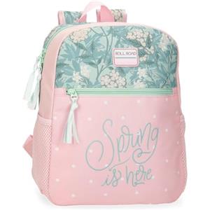 Roll Road Spring is Here Zaino scuola rosa 27x33x11 cm Poliestere 9,8L, Rosa, Zaino scuola