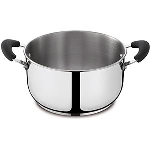 Lagostina Gioiosa Casseruola Fonda con 2 Maniglie, Acciaio Inox 18/10, Diametro Ø 18 cm, 2.3 Litri, Pentola Induzione, Gas e Forno fino a 250 °C, Finitura Lucida Esterna e Satinata Interna