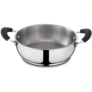 Lagostina Gioiosa Tegame Con 2 Maniglie, Acciaio Inox, Diametro 24 Cm Inossidabile, 3.3 Litri, Argento