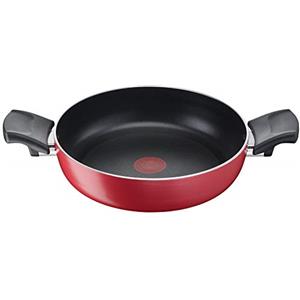 Lagostina Cucina Mediterranea Tegame Ø 26 cm per Induzione, Alluminio Antiaderente, con Indicatore Cottura Thermo-Signal, Rosso