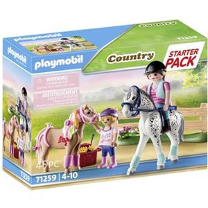 Playmobil Starter Pack 71259 - Gita a Cavallo con Pony e Accessori per Bambini dai 4 Anni